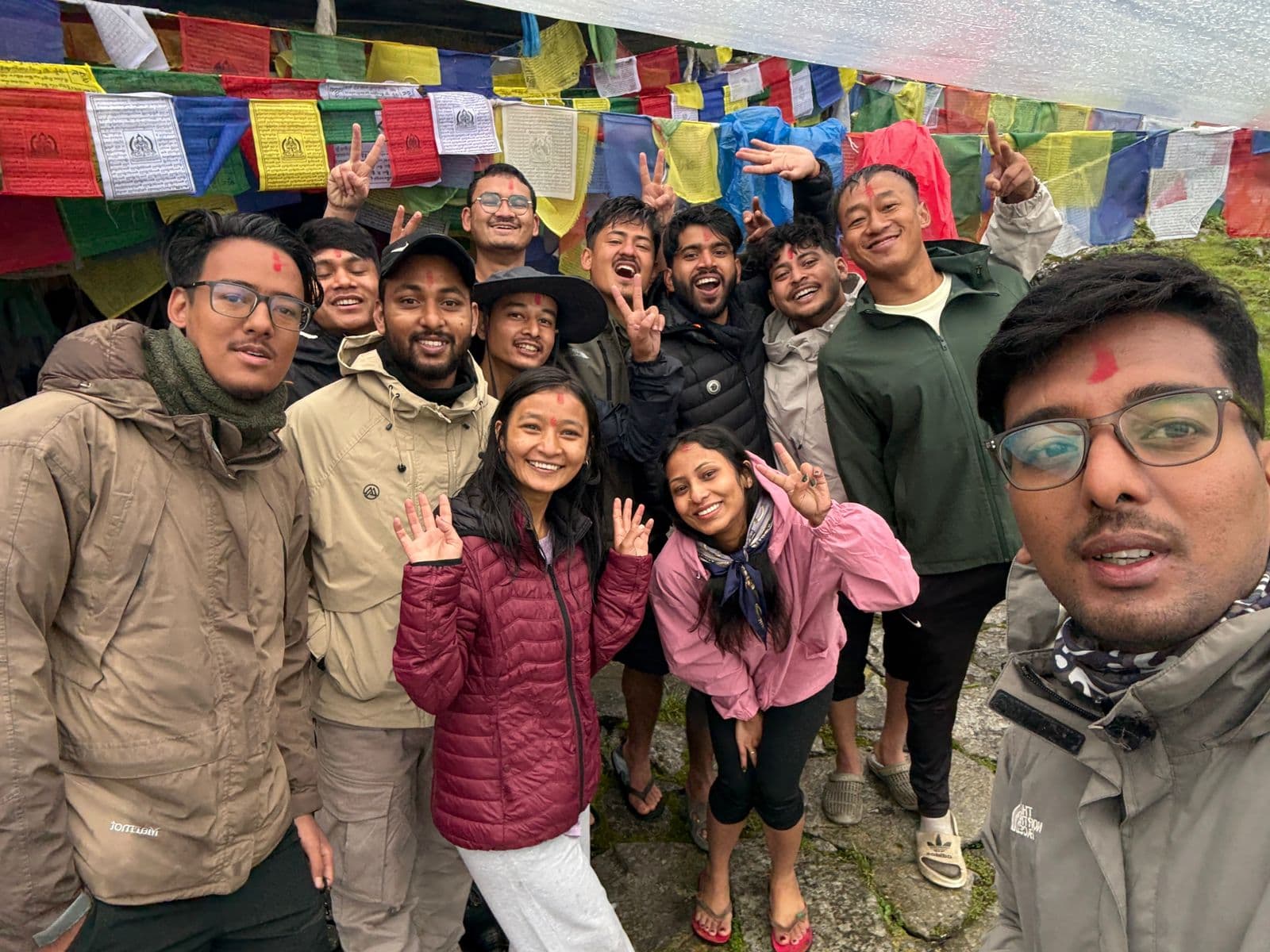 Group Picture at Panchpokhari Temple