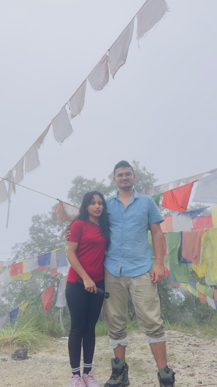 Arjun Jhukal and Rosy Karki at the Summit of Tarebhir